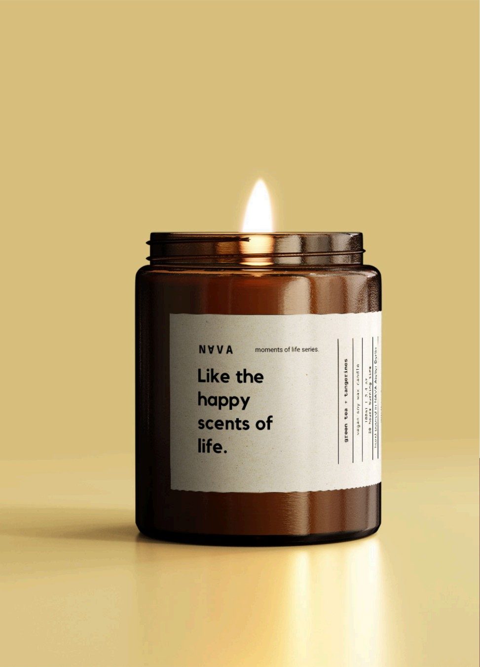 Like the Happy Scents of Life candle on yellow